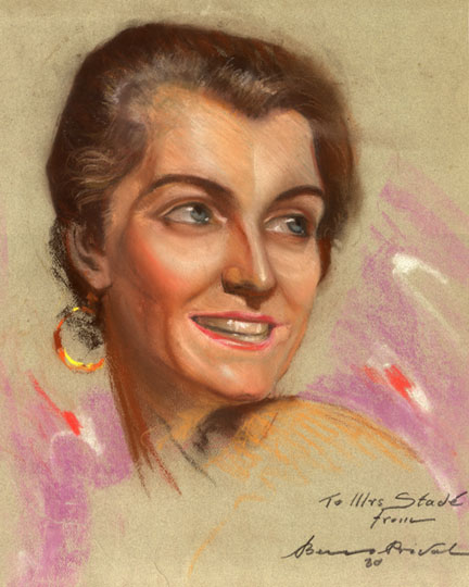 Maria Stade (also Maria Engel) in 1930. Portrait by Benno Prival.