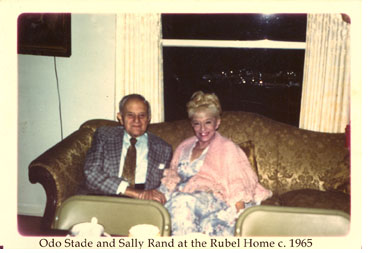 Odo Stade and Sally Rand at the Rubel Home, 861 E. Leadora Ave., Glendora, California, ca. 1965