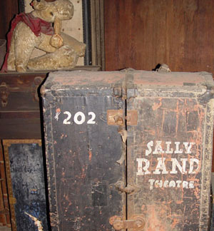 Sally Rand's travel trunks at Rubel Pharms